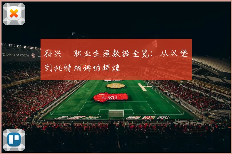 孙兴慜职业生涯数据全览:从汉堡到托特纳姆的辉煌